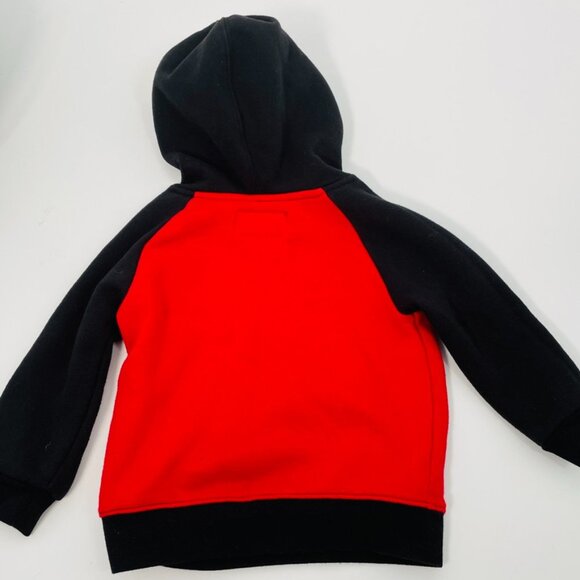 Jordan Hoodie Toddler Black Red Nike Air Hooded Sweat Shirt Size 18M - Picture 4 of 7